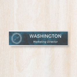 Letrero Para Puerta Rótulo de puertas de Office con logotipo y nombre 