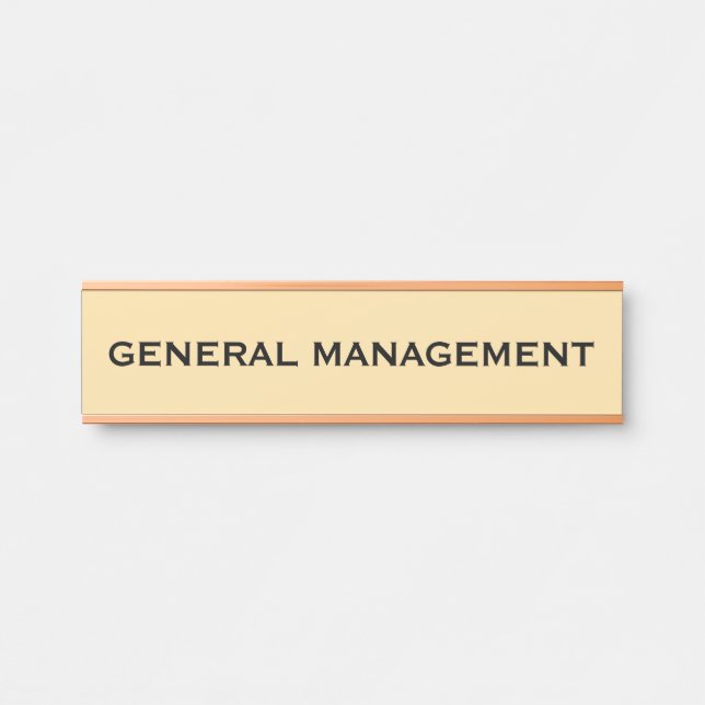 Letrero Para Puerta Rótulo de puertas de oficina profesional moderno (Anverso)