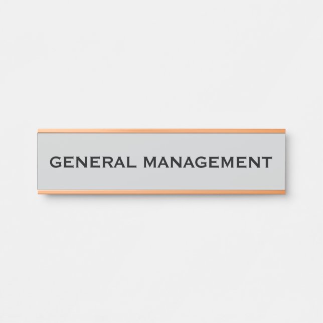 Letrero Para Puerta Rótulo de puertas de oficina profesional moderno (Anverso)