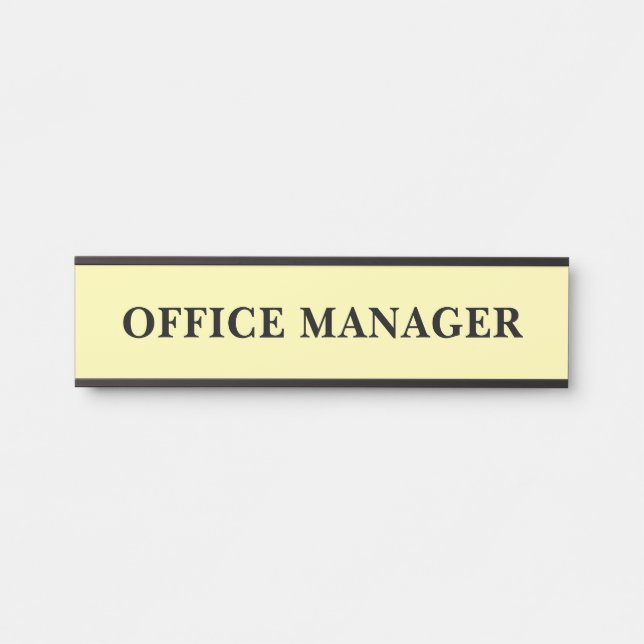 Letrero Para Puerta Rótulo de puertas de oficina profesional moderno (Anverso)