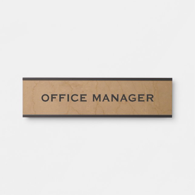 Letrero Para Puerta Rótulo de puertas de oficina profesional moderno (Anverso)