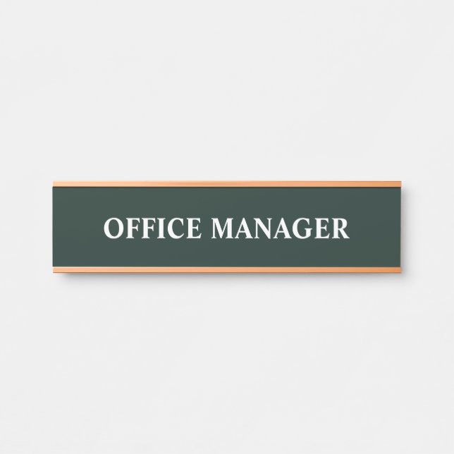 Letrero Para Puerta Rótulo de puertas de oficina profesional moderno (Anverso)