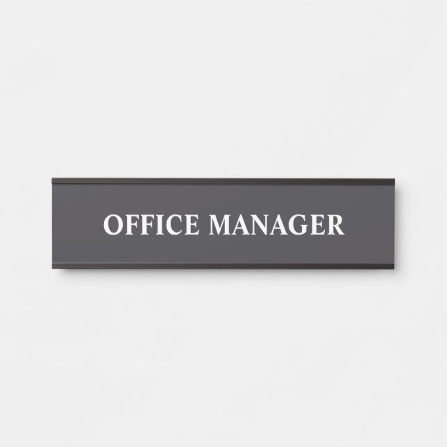 Letrero Para Puerta Rótulo de puertas de oficina profesional moderno (Anverso)