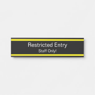 Letrero Para Puerta Rótulo "Entrada restringida"