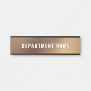 Letrero Para Puerta Rótulo Gold Moderno de nombre de departamento simp