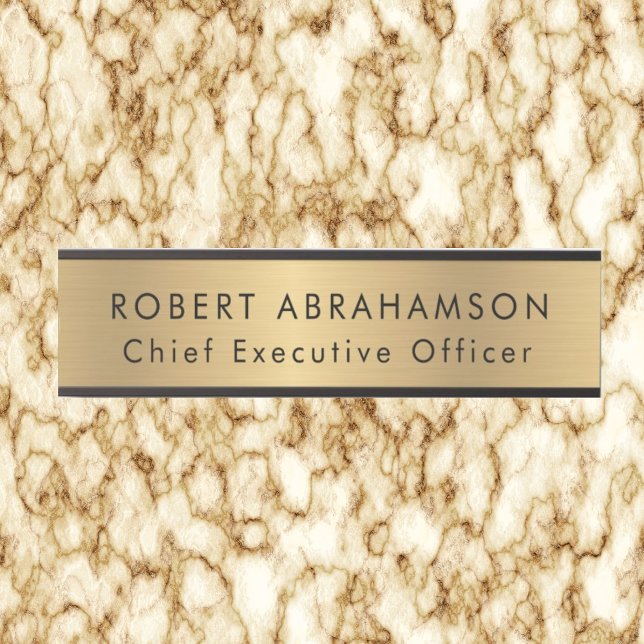 Letrero Para Puerta Rótulo moderno de Rótulos de oficina Faux Gold (Subido por el creador)