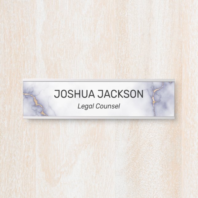 Letrero Para Puerta Rótulo profesional moderno de puertas de oficina (Anverso)