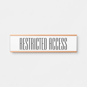 Letrero Para Puerta Rótulo sofisticado de "ACCESO RESTRINGIDO"