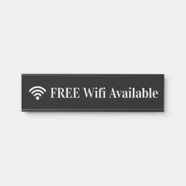 Letrero Para Puerta Rótulo Wifi Disponible Simple Con Símbolo Wifi