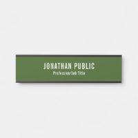 Rótulos de puertas Elegante plantilla verde forest