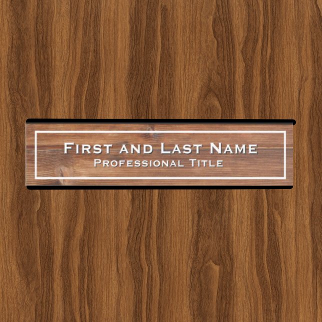 Letrero Para Puerta Rustic Office Door Sign Signs Wood Grain Look (Subido por el creador)