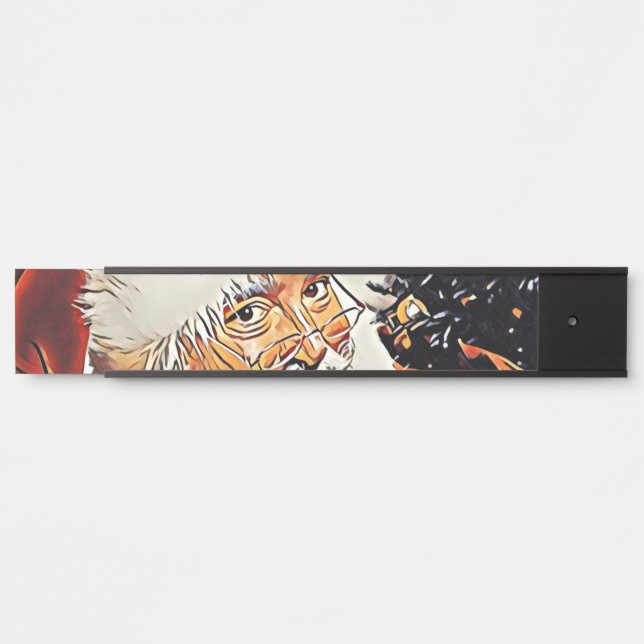 Letrero Para Puerta Santa Claus - (Anverso)