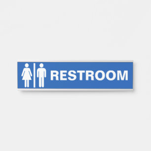 Letrero Para Puerta Señal de baño unisex moderno para puerta de negoci