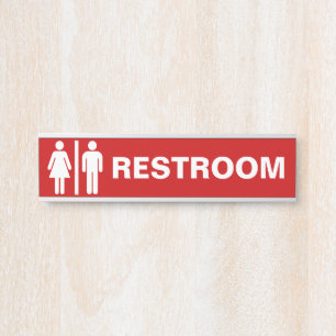 Letrero Para Puerta Señal de Baño Unisex Moderno para Puerta de Negoci