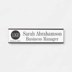 Letrero Para Puerta Señal de puerta de oficina corporativa con logotip