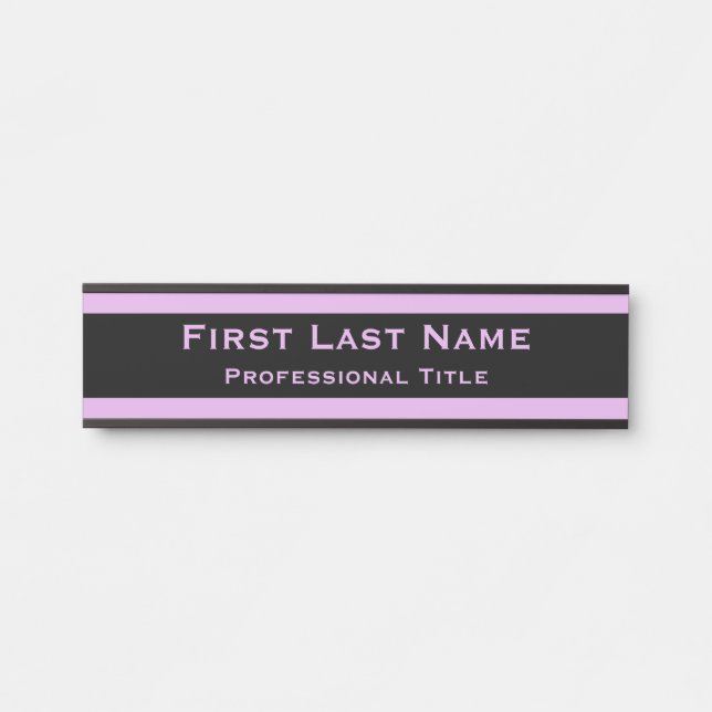 Letrero Para Puerta señal de puerta de oficina moderna Señal Lavendar  (Anverso)