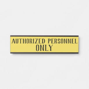 Letrero Para Puerta Señal de Solo Personal Autorizado