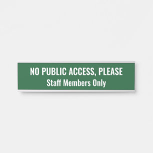 Letrero Para Puerta Sencillo "SIN ACCESO PÚBLICO, POR FAVOR"