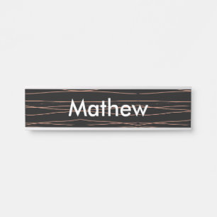 Letrero Para Puerta Simple monograma añade tu nombre letra hombre mini