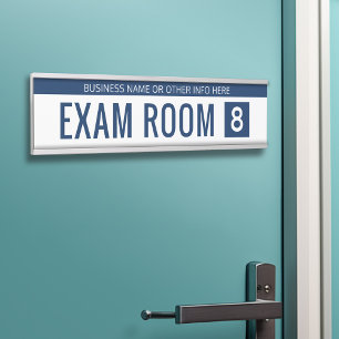 Letrero Para Puerta Sitio blanco del examen de la marina de guerra