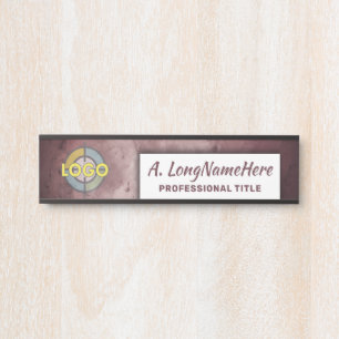Letrero Para Puerta Sofisticada Oficina de Derecho Profesional de Name