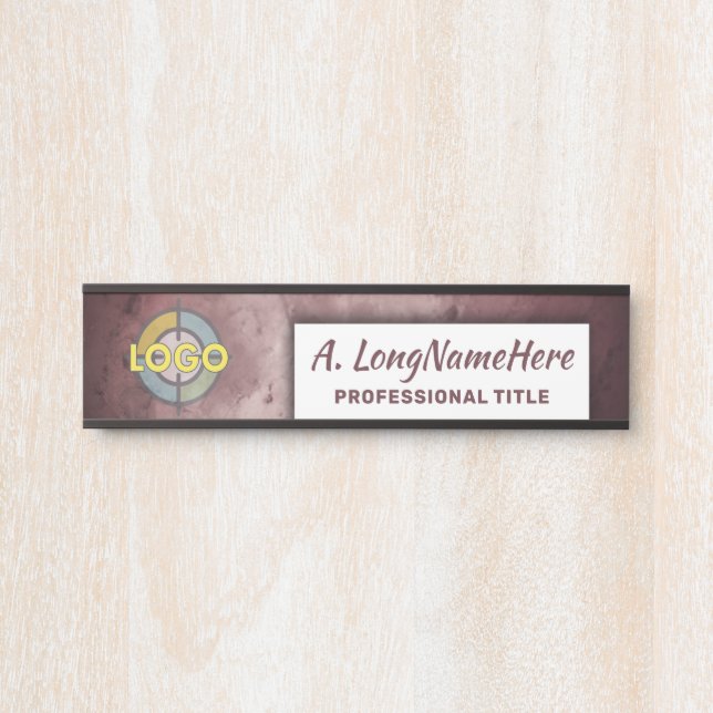 Letrero Para Puerta Sofisticada Oficina de Derecho Profesional de Name (Anverso)