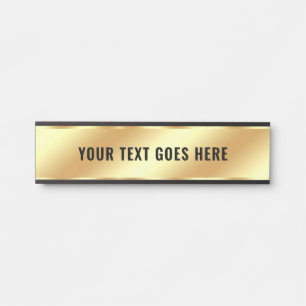 Letrero Para Puerta Su Personalizado Texto Dorado Nombre de la habitac