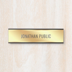 Letrero Para Puerta Su Personalizado Texto Elegante Moderno Hogar Dora
