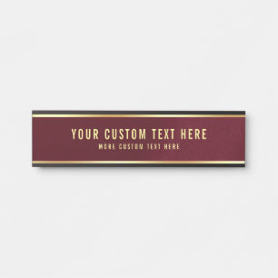 Letrero Para Puerta Su texto Personalizado aquí Elegante hogar moderno