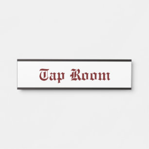 Letrero Para Puerta Tap Room Red