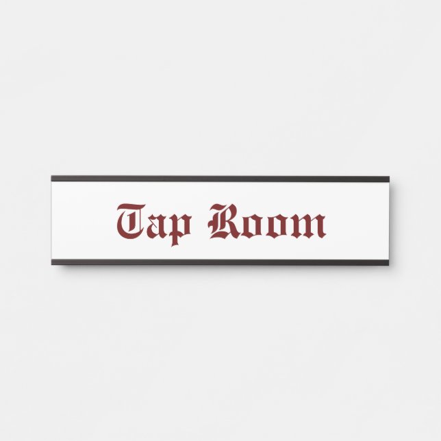 Letrero Para Puerta Tap Room Red (Anverso)