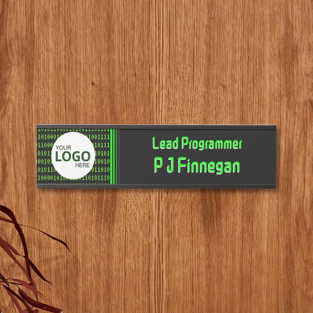 Letrero Para Puerta Tema de software código binario negocio de tecnolo (Subido por el creador)