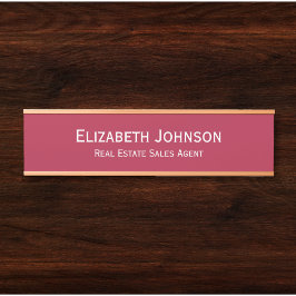 Letrero Para Puerta Título de la oficina profesional Magenta