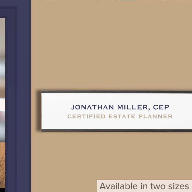 Letrero Para Puerta Título de nombre personalizado clásico simple (Subido por el creador)