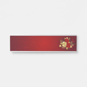 Letrero Para Puerta Tres Rosas Joyas