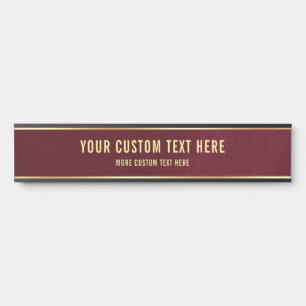 Letrero Para Puerta Tu Personalizado Texto Aquí Elegante Página Princi