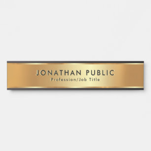 Letrero Para Puerta Tu Personalizado Texto Plantilla Moderna Elegante 