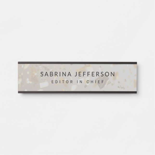 Letrero Para Puerta Único elegante llano simple Minimalista (Anverso)