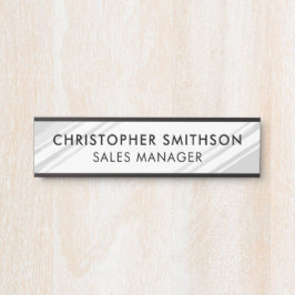 Letrero Para Puerta White Modern Professional Plate Exchange Office
