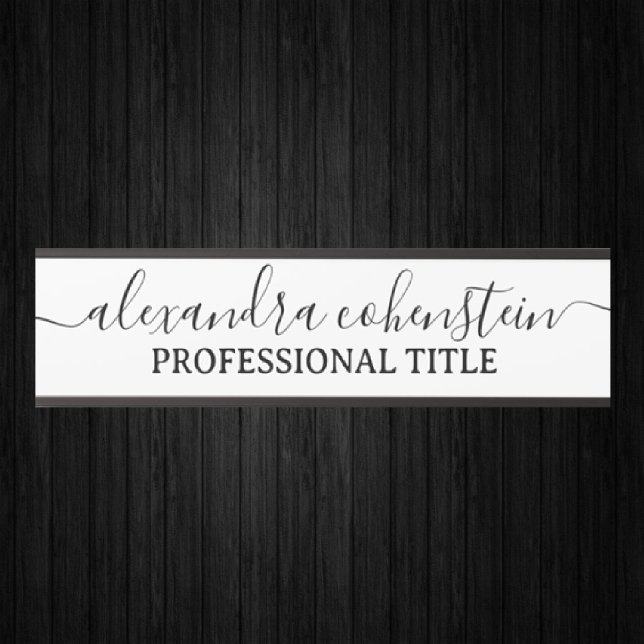 Letrero Para Puerta Your Company Office Door Sign Black and White (Subido por el creador)