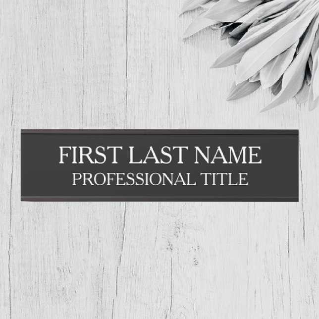 Letrero Para Puerta Your Company Office Door Sign Black and White (Subido por el creador)