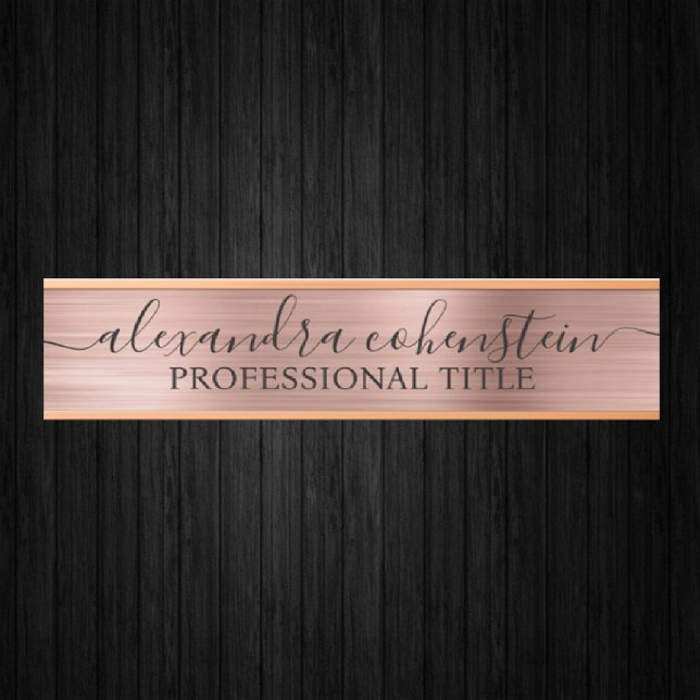 Letrero Para Puerta Your Company Office Door Sign Rose Gold (Subido por el creador)