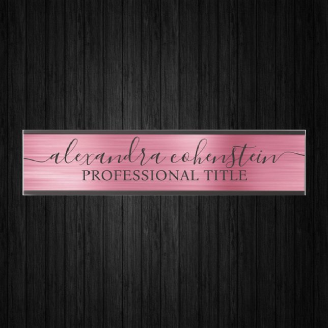 Letrero Para Puerta Your Company Office Door Sign Rose Gold (Subido por el creador)