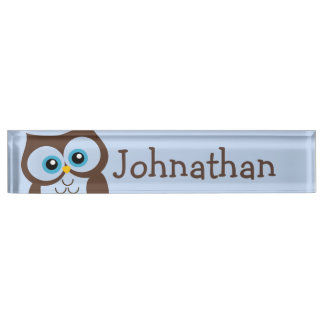 Letrero personalizado búho lindo