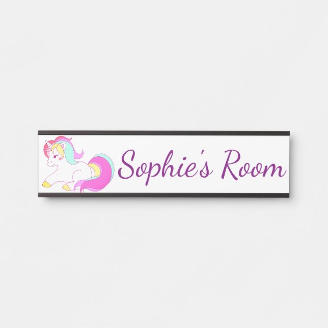 Letrero personalizado para puerta de dormitorio de (Anverso)