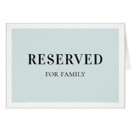 Letrero reservado simple azul. Boda clásica elegan