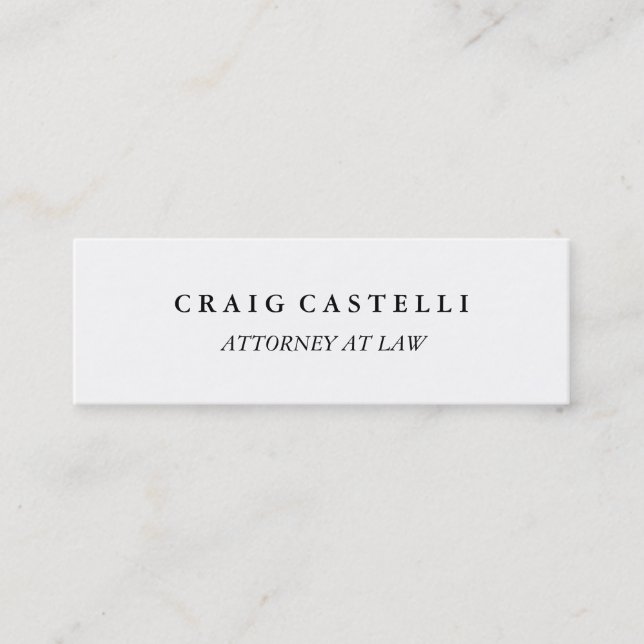 Letrero único delgado tamaño tarjeta de visita bla (Anverso)