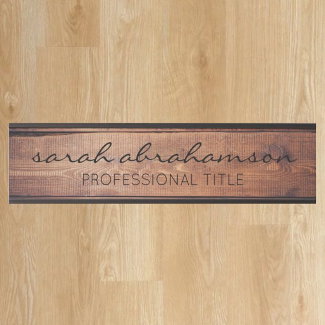 Letreros de puerta de oficina de madera rústica el (Subido por el creador)