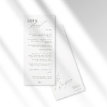 Let's Feast Modern Calligraphy Green Boda Menu<br><div class="desc">Un fresco diseño de menú boda minimalista. Con una caligrafía moderna combinada con una tipografía serif elegante para un aspecto de moda. ... Este diseño en sabio verde es ideal para un boda rústico, de verano, otoño, primavera o al aire libre. Si necesitas ayuda o tienes preguntas, por favor contacta...</div>