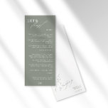 Let's Feast Modern Calligraphy Green Boda Menu<br><div class="desc">Un fresco diseño de menú boda minimalista. Con una caligrafía moderna combinada con una tipografía serif elegante para un aspecto de moda. ... Este diseño en sabio verde es ideal para un boda rústico, de verano, otoño, primavera o al aire libre. Si necesitas ayuda o tienes preguntas, por favor contacta...</div>